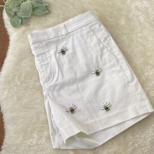Banana Republic White Shorts w/ Embellishments